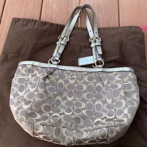 Gray Coach Tote bag